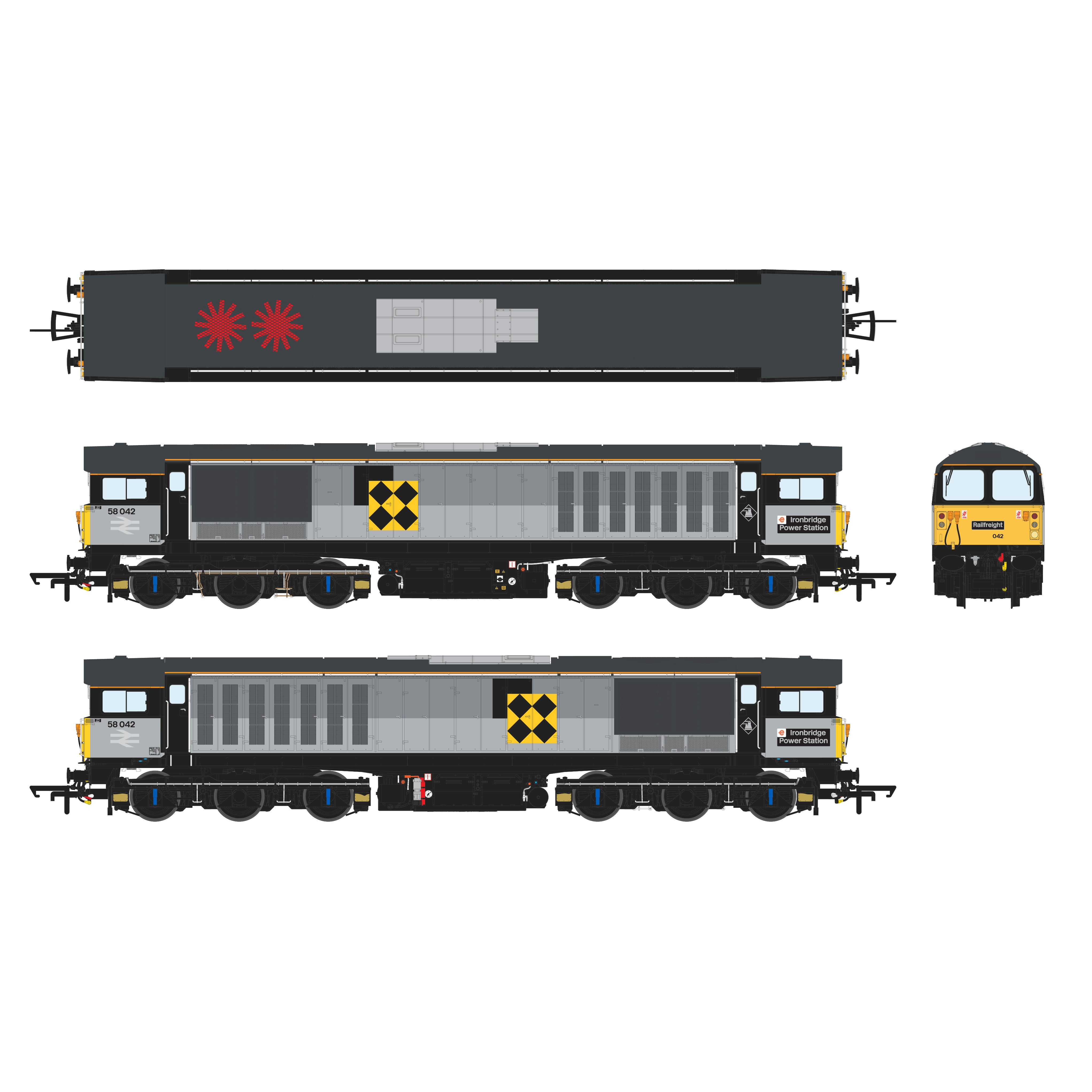 Class 58 - Trainload Coal - 58042 - DCC Sound Fitted