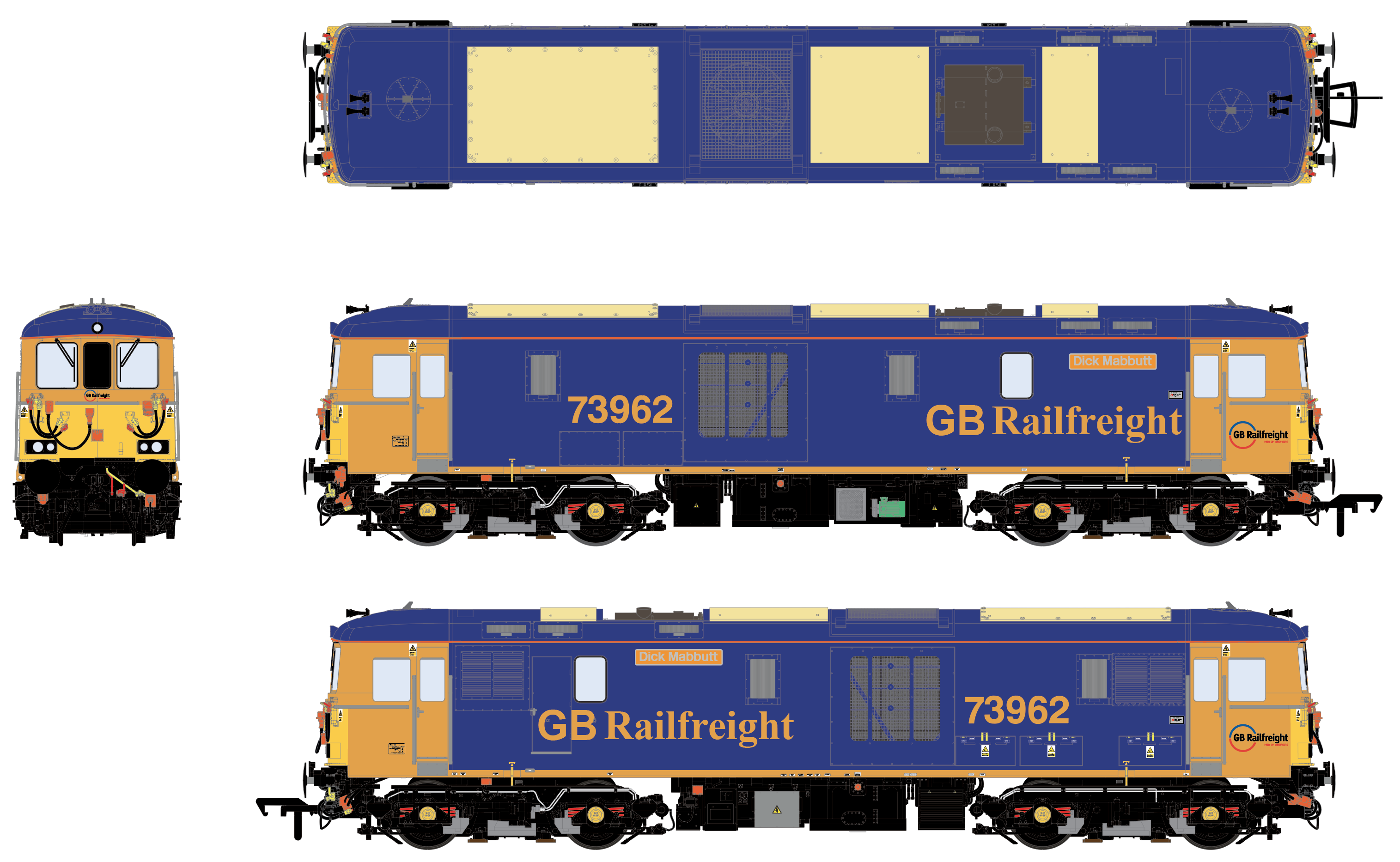 Class 73 - GBRf (Early) - 73962 Dick Mabbutt - DCC Sound Fitted