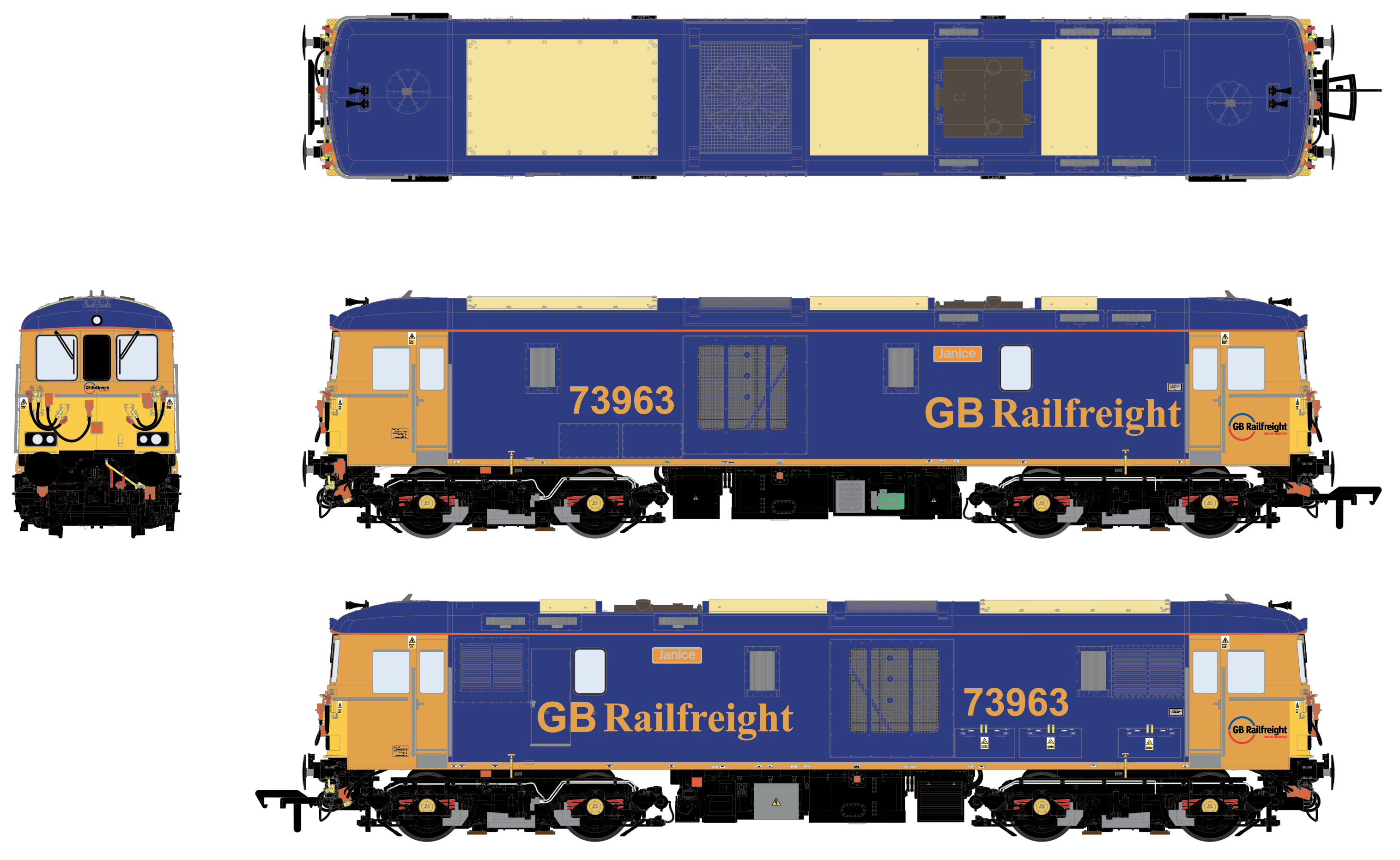 Class 73 - GBRf (Early) - 73963 Janice - DCC Sound Fitted