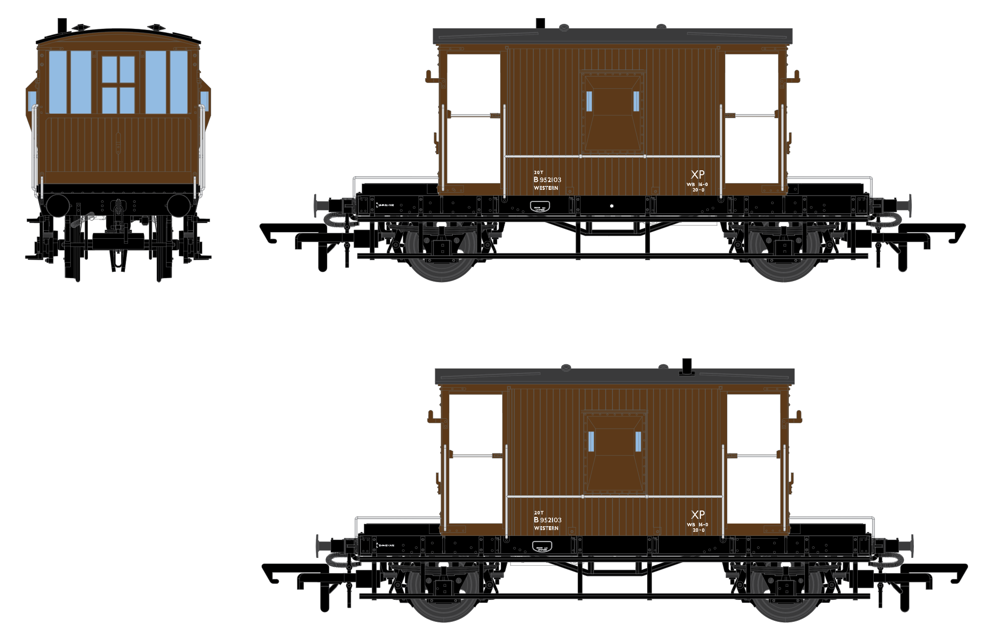 BR Brake Van - BR Bauxite - B952103