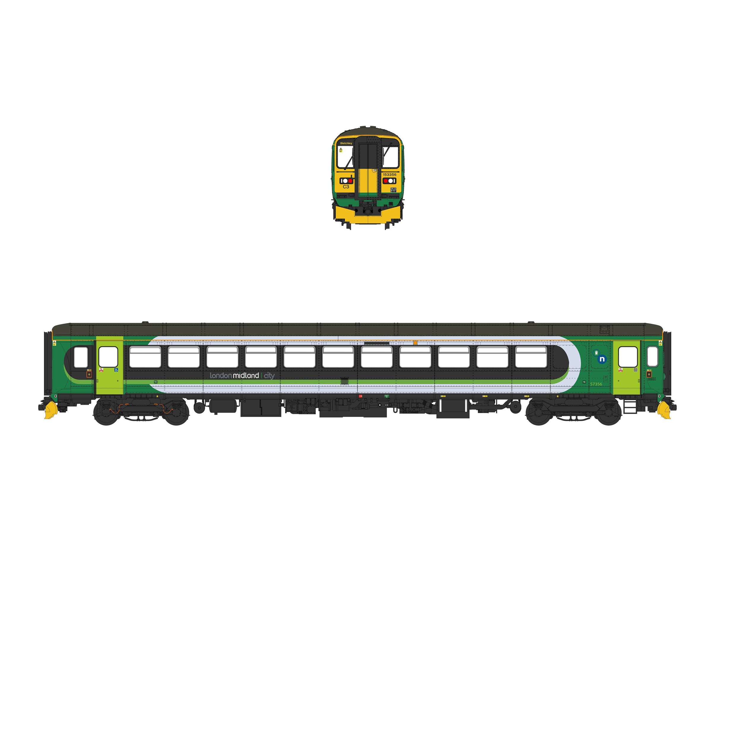 Class 153 - London Midland City - 153356 - OO Scale - DCC Sound Fitted