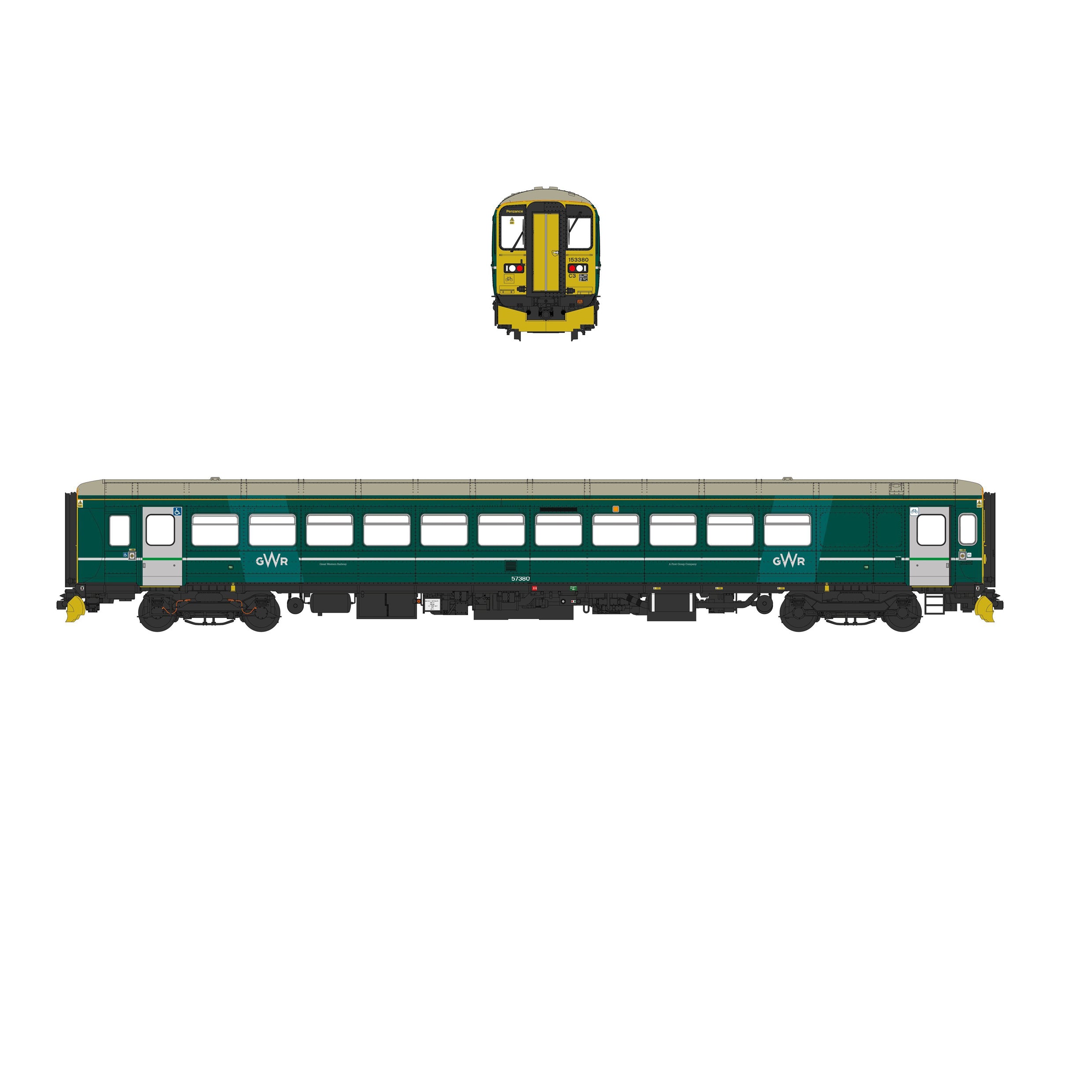 Class 153 - GWR Green - 153380 - OO Scale - DCC Sound Fitted