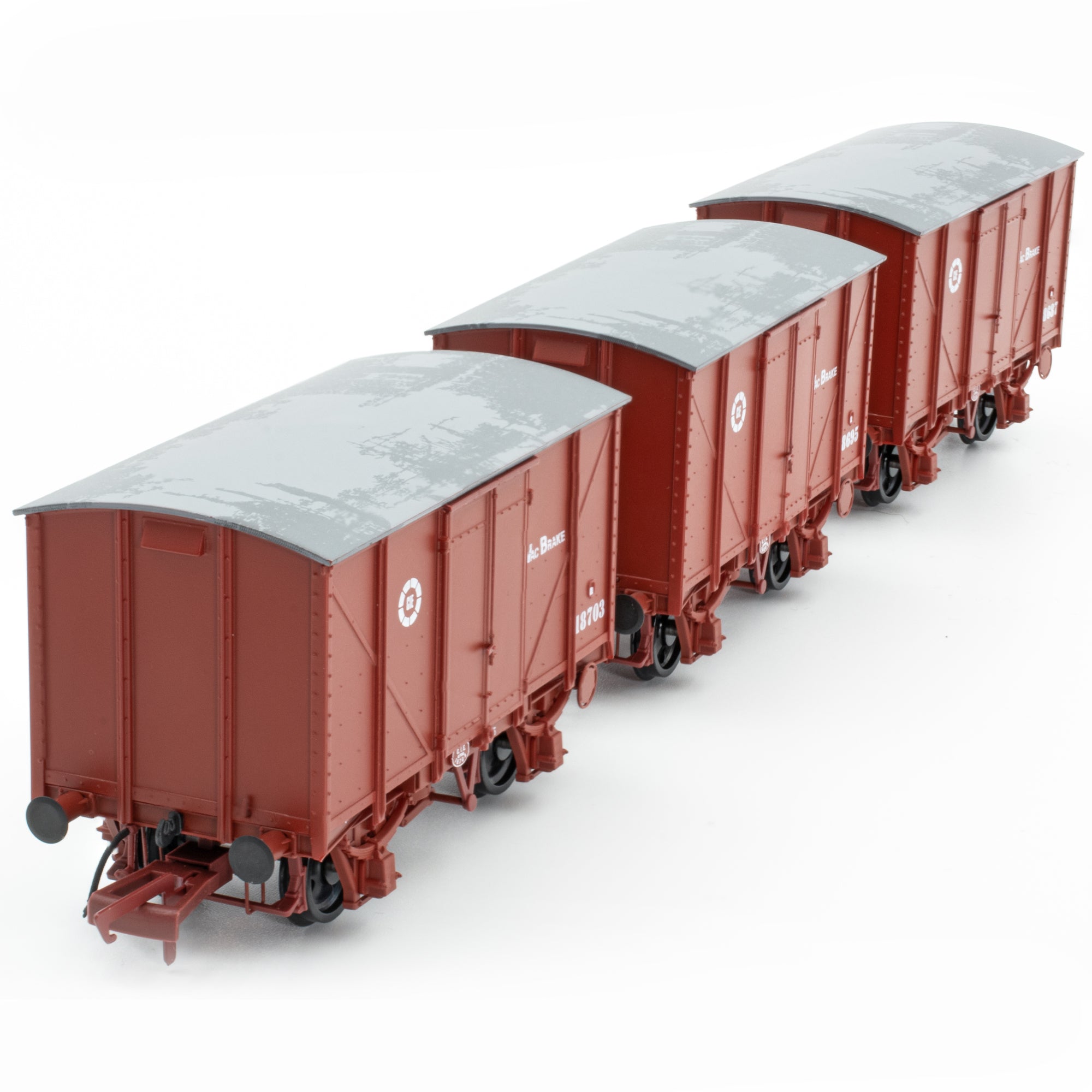 CIE Bulleid H Van - Brown (CIE roundel era) - vacuum fitted - Pack 2