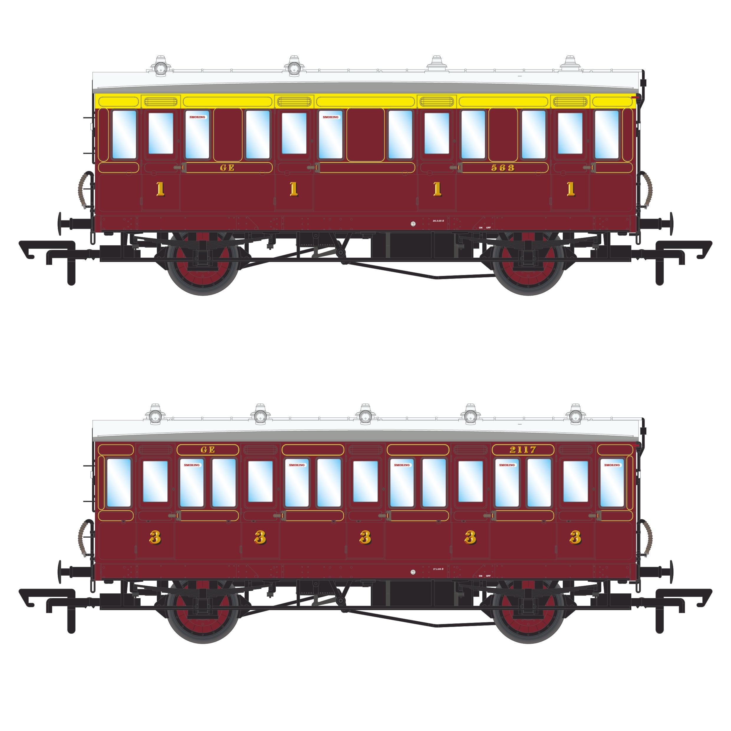 Genesis 4w - Great Eastern Railway (Jazz) Crimson Lake - Twin Pack A
