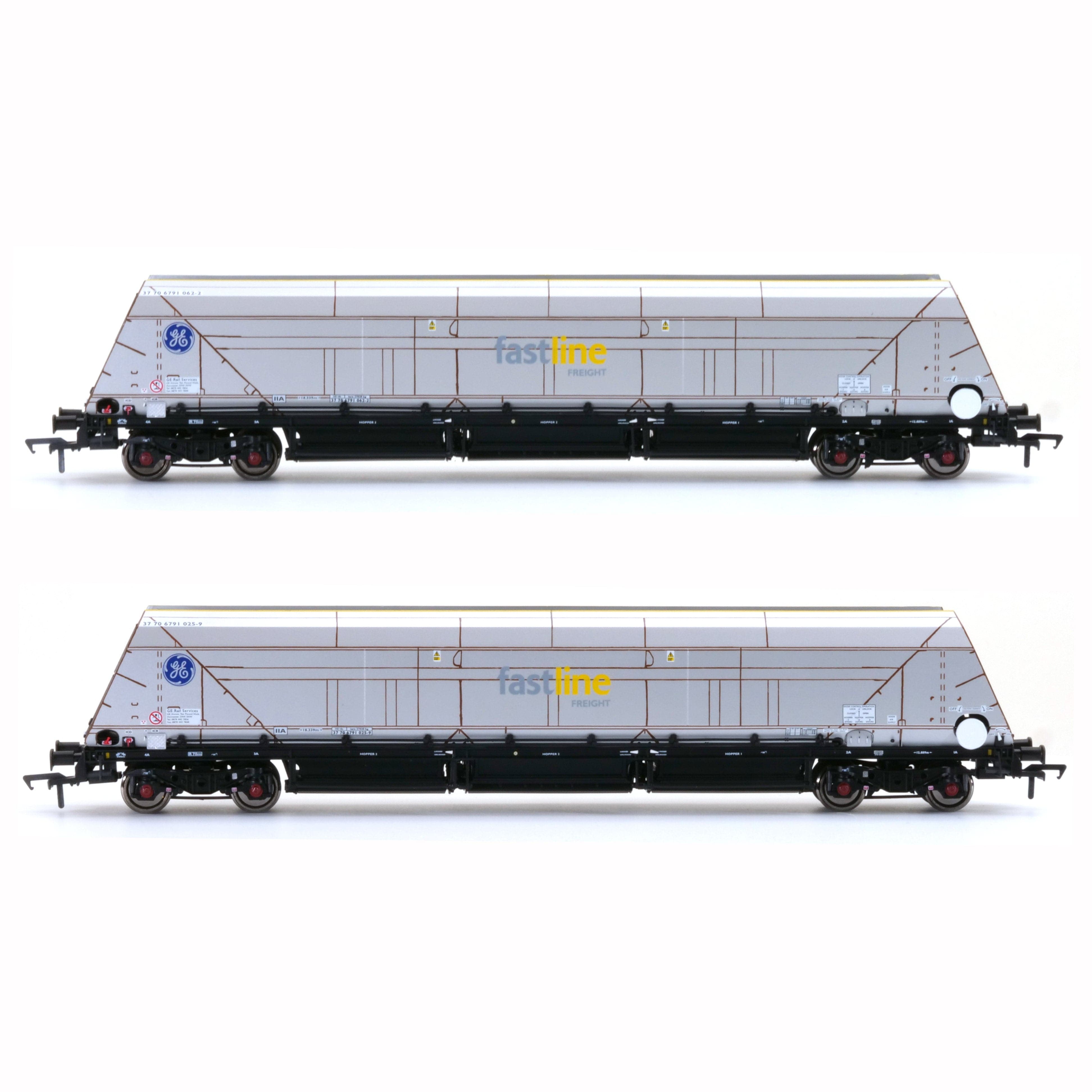 HYA Bogie Hopper Wagon - Fastline Freight / GE - Twin Pack 3