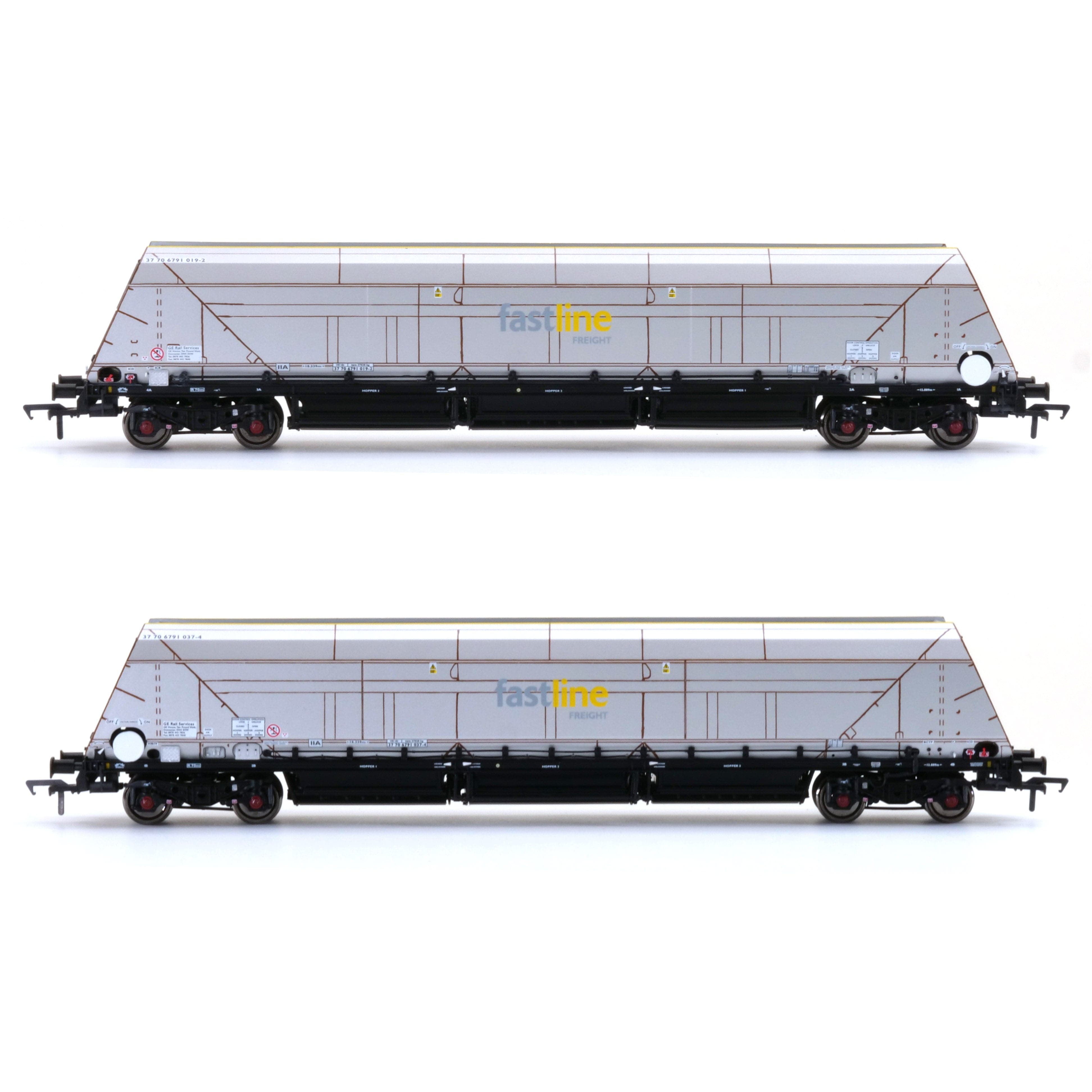 HYA Bogie Hopper Wagon - Fastline Freight / GE - Twin Pack 2